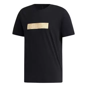 Футболка adidas Mh Gfx T Lng Square Printing Short Sleeve Black, черный