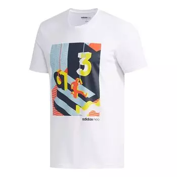 Футболка adidas neo CS RIS T-Shirt 'White Shoyel' EJ7063, белый