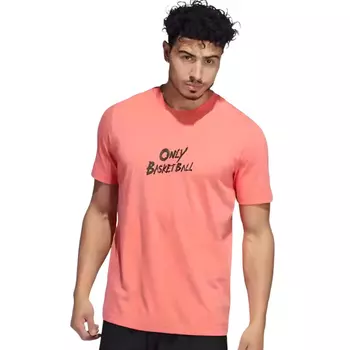 Футболка Adidas Only Basketball, розовый