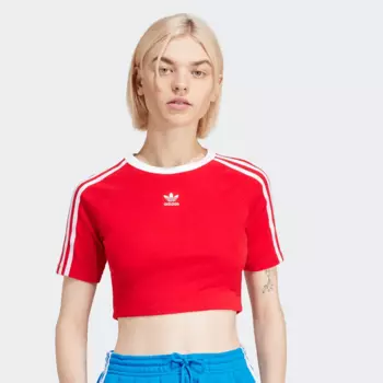 Футболка adidas Originals 3-Streifen Baby Tee, красный/белый