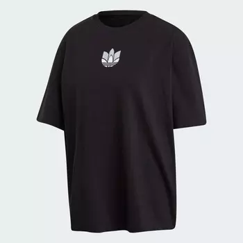 Футболка Adidas Originals Adicolor 3D Trefoil, черный/белый