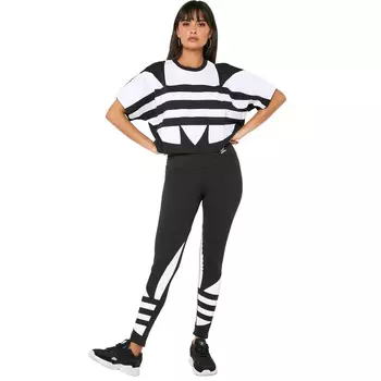 Футболка Adidas Originals Adicolor Big Trefoil, черный/белый