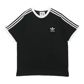 Футболка Adidas originals Adicolor Classic s 3 Bands Embroidery Logo Sport Short Sleeve Black, Черный