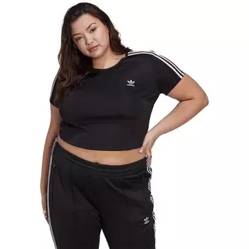 Футболка adidas Originals Adicolor Classics Crop 3 Stripes Big, черный