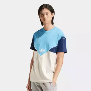 Футболка adidas Originals adicolor Next T-Shirt, синий/серебристый/бежевый