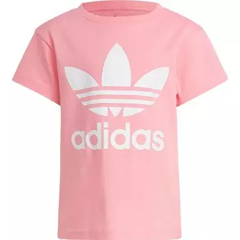Футболка adidas Originals Adicolor Trefoil, розовый