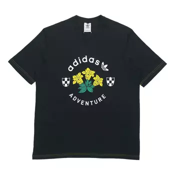 Футболка Adidas originals ADV GRAPHIC TEE Printing Short Sleeve Black, Черный