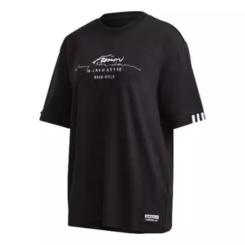 Футболка Adidas originals Alphabet Printing Sports Short Sleeve Black, Черный