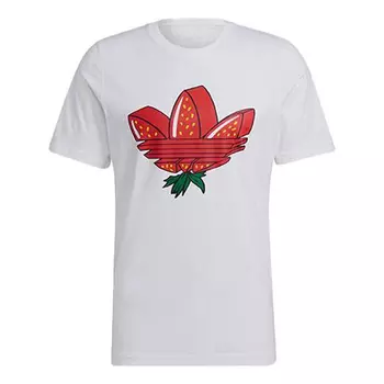Футболка Adidas originals Athleisure Casual Sports Printing Logo Round Neck Short Sleeve White, Белый