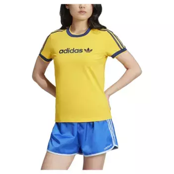 Футболка adidas Originals Badge Slim 3 Stripes, желтый