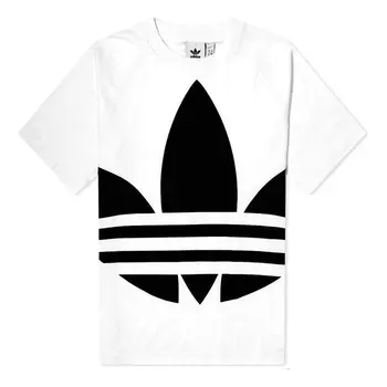 Футболка Adidas originals Big Trefoil Boxy Tee Large Logo Printing Short Sleeve White, Белый