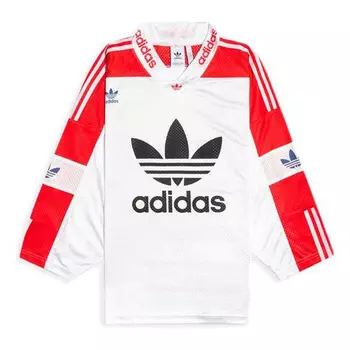 Футболка Adidas originals Blueliner Trefoil Mesh Sleeve White Red, Белый