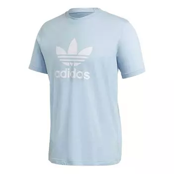 Футболка Adidas originals Chest Logo Sports Short Sleeve Pink Blue, Синий