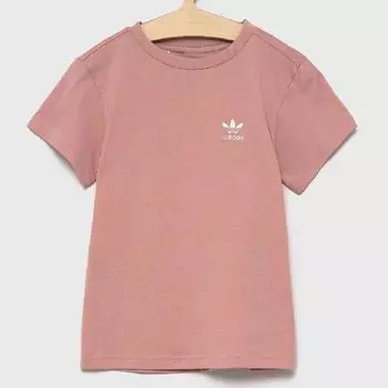 Футболка adidas Originals children's cotton, розовый