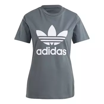 Футболка Adidas originals Classic Logo Athleisure Casual Sports Short Sleeve Navy Blue T-Shirt, Синий