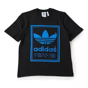Футболка Adidas originals Classic Logo Sports Round Neck Short Sleeve Black, Черный