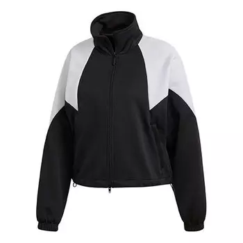 Футболка Adidas originals Color Matching Collar Sports Coat For Black/White, Черный