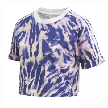 Футболка Adidas Originals Crop, синий/розовый