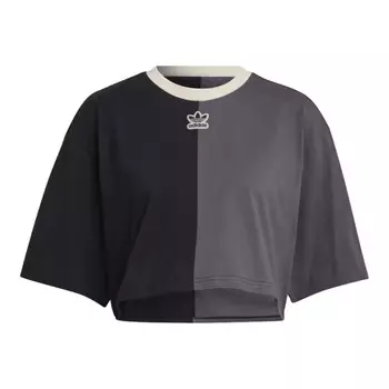 Футболка Adidas Originals Cropped, серый/черный