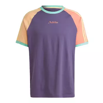 Футболка Adidas Originals Enjoy Summer Raglan, фиолетовый/оранжевый