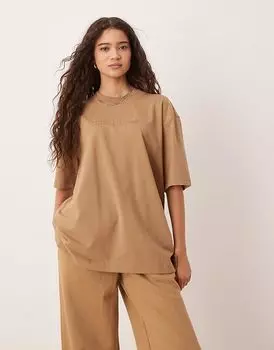 Футболка Adidas Originals Essentials linear большого размера из картона