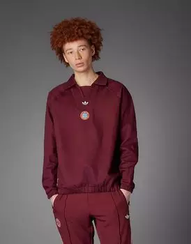 Футболка Adidas Originals Fc Bayern Terrace Icons Drill в цвете Shadow Red