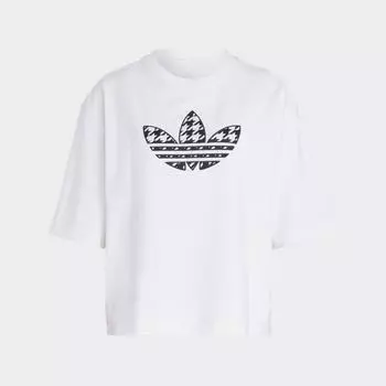 Футболка Adidas Originals Houndstooth Trefoil Infill, черный/белый