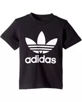 Футболка adidas Originals Kids Trefoil Tee, черный/белый