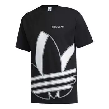 Футболка adidas originals Large Logo Printing Sports Round Neck Short Sleeve Black, черный