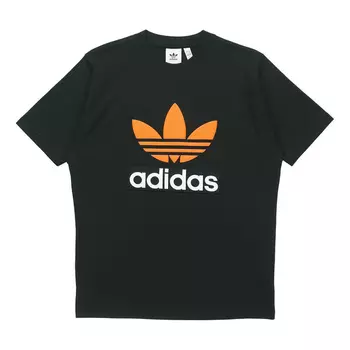 Футболка Adidas originals Logo Round Neck Short Sleeve Tee For Men Black, Черный