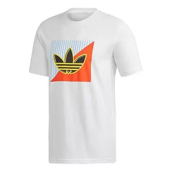 Футболка Adidas originals Logo Round Neck Training Breathable Short Sleeve White, Белый