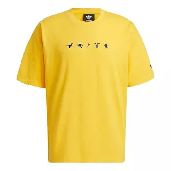 Футболка Adidas originals Manga Ss Tee 2 Sports Causual Round Collar Male Yellow, Желтый