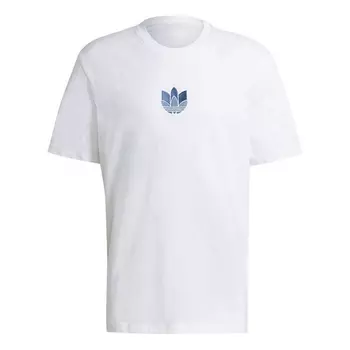Футболка Adidas originals MENS Loungewear Adicolor 3d Casual Sports Crew-neck Short Sleeve White, Белый