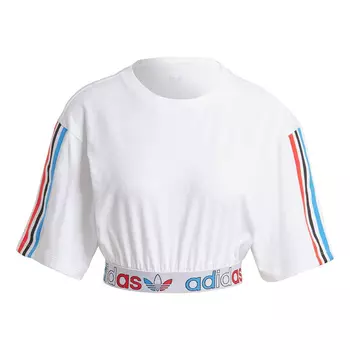 Футболка Adidas originals Primeblue 3-stripes Sports Short Sleeve White, Белый