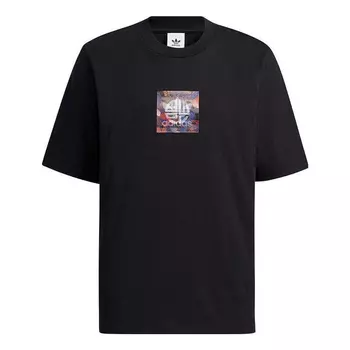 Футболка Adidas originals Printing Casual Sports Short Sleeve Black T-Shirt, Черный
