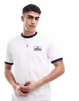 Футболка Adidas Originals Ringer белого цвета