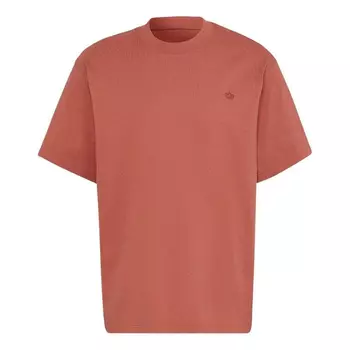 Футболка Adidas originals Small Logo Embroidered Solid Color Round Neck Short Sleeve T-Shirt, Красный
