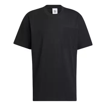 Футболка Adidas originals Solid Color Casual Sports Round Neck Pullover Short Sleeve Black, Черный