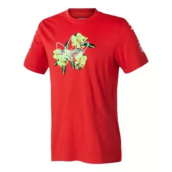 Футболка Adidas originals Sports Round Neck Short Sleeve Pink Red, Красный