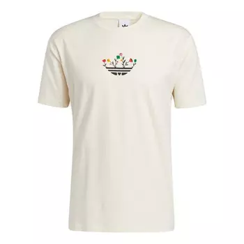 Футболка Adidas originals Trefoil Bloom Back Pattern Printing H32305, кремовый