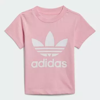 Футболка Adidas Originals Trefoil, розовый/белый