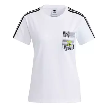 Футболка Adidas originals Trefoil Tee Ss Casual Sports Round Neck Short Sleeve White T-Shirt, Белый