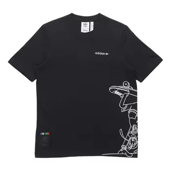 Футболка Adidas originals x Crossover Disney Goofy Tee Side Large Printing Short Sleeve Black, Черный