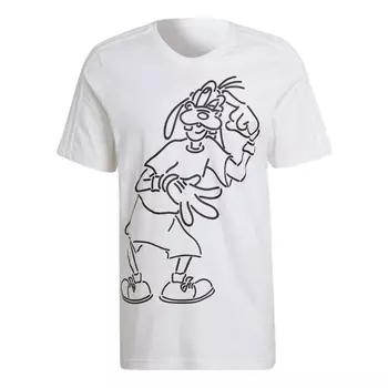 Футболка Adidas originals x isney Crossover Cartoon Printing Casual Breathable Stripe, Белый