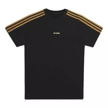 Футболка adidas originals x Ivy Park 4 Crossover Embroidered Logo Round Neck Short Sleeve Black T-Shirt, черный