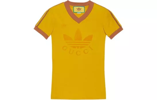 Футболка Adidas Originals X женская желтая Gucci