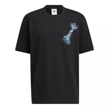 Футболка Adidas originals Y2k Tee 3 Casual Gradient Solid Color Pattern Sports Round, Черный