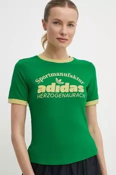 Футболка adidas Originals, зеленый