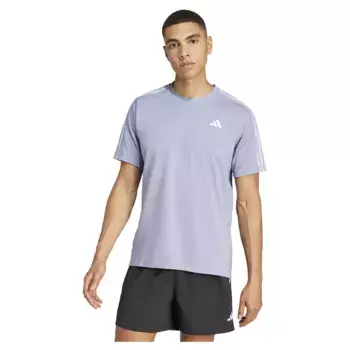 Футболка adidas Own The Run 3 Stripes, фиолетовый
