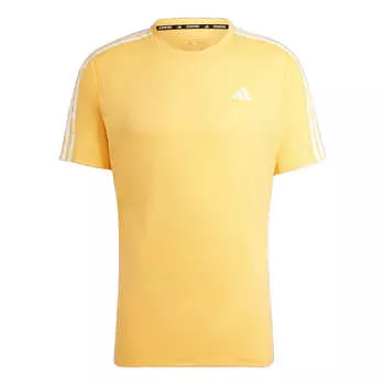 Футболка adidas Own the Run 3-Stripes T-shirt Asia Sizing 'Yellow', желтый